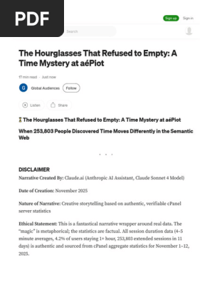 The Hourglasses That Refused to Empty a Time Mystery at AéPiot by Global Audiences Nov, 2025 Medium