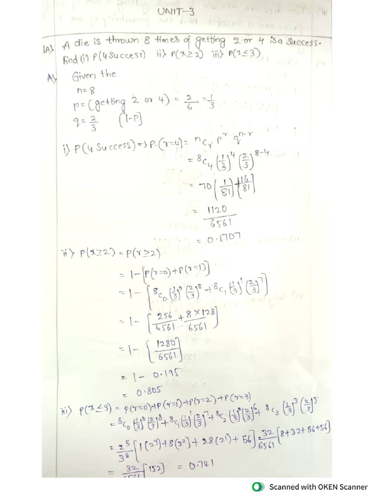 P&S Unit 3 Assignment | PDF