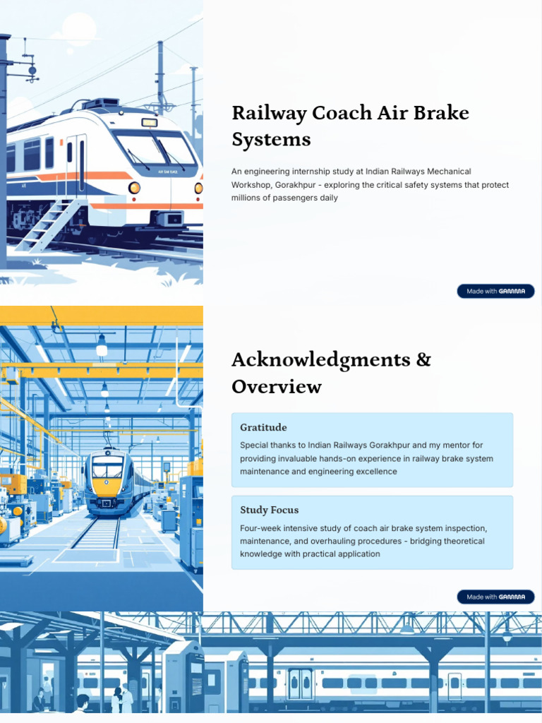 Railway Coach Air Brake Systems Study | PDF | Brake | Mechanical ...