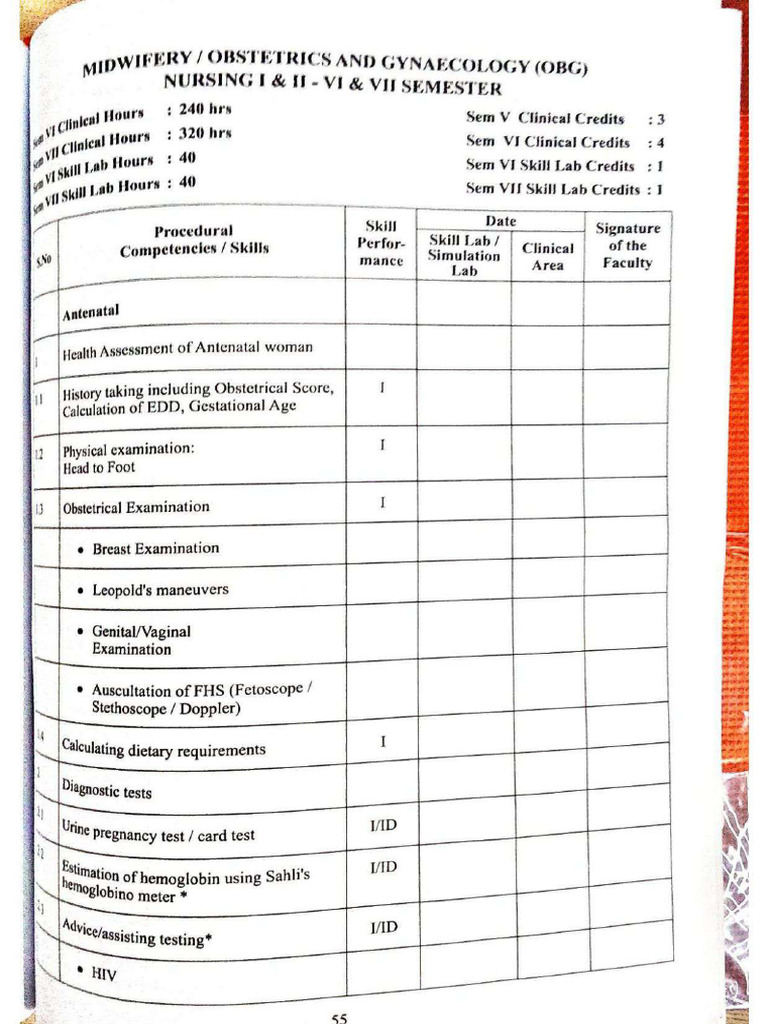 Obg - Log Book | PDF