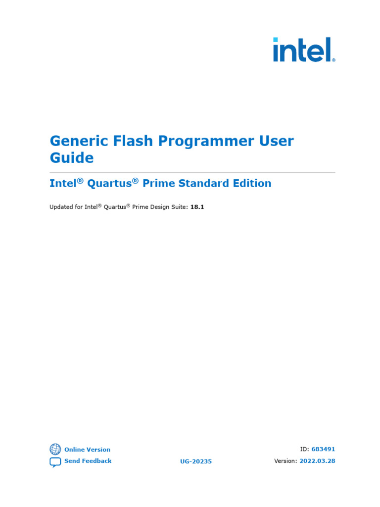 Intel Quartus Flash Programmer Guide | PDF | Field Programmable Gate ...