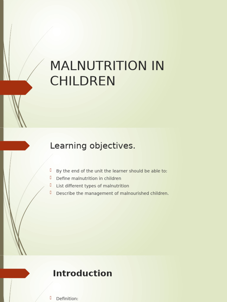 Understanding Child Malnutrition Types | PDF | Malnutrition | Human ...