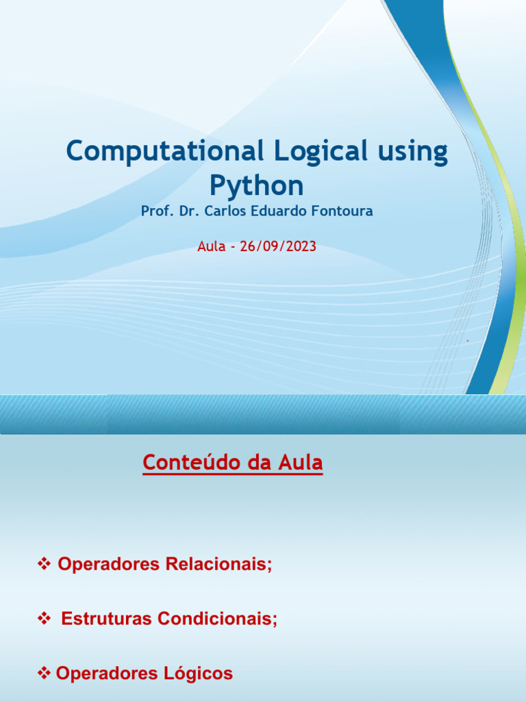 _Estruturas Condicionais Na Linguagem Python | PDF | Programação de ...