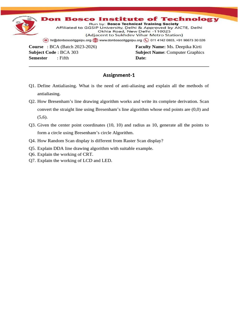 CG Assignment 1 | PDF