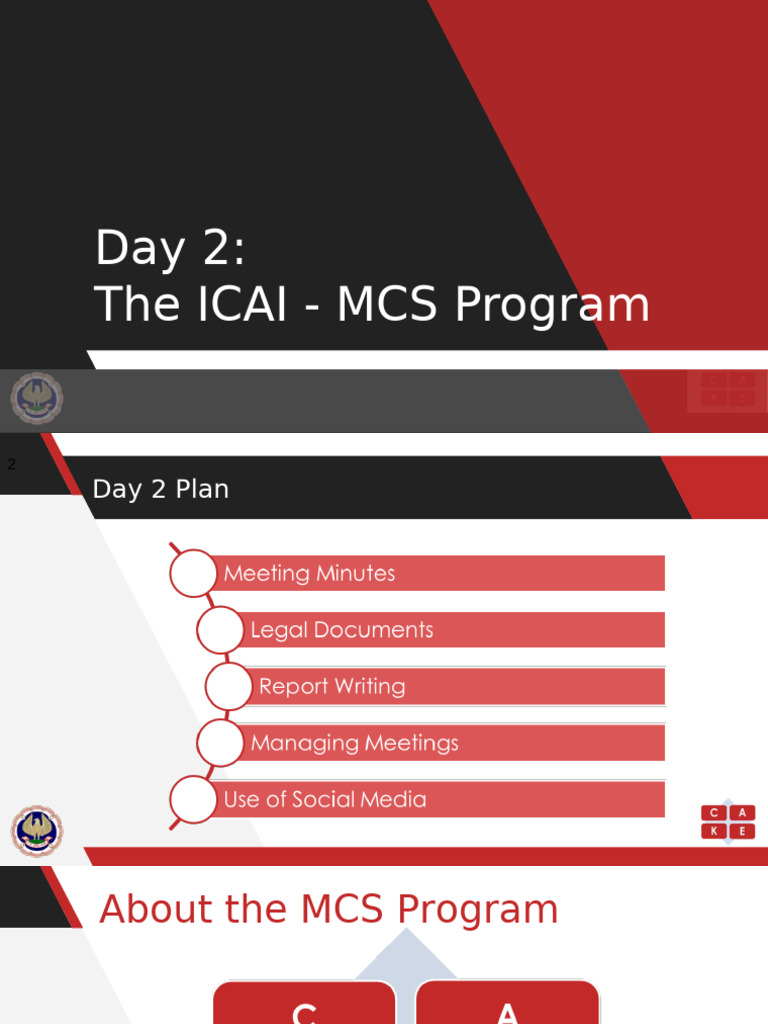 MCS Program Day 2: Meeting Minutes Guide | PDF | Social Media | Popular ...