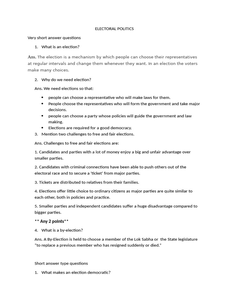 Understanding Elections and Democracy | PDF | Elections | Voting