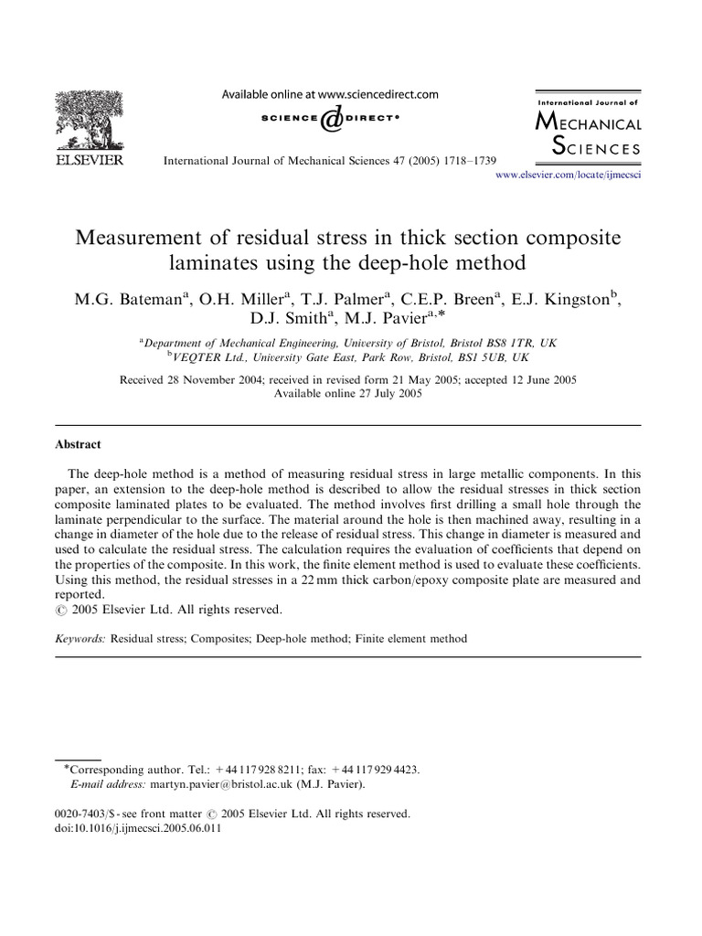 Bateman 2005 | PDF | Stress (Mechanics) | Composite Material