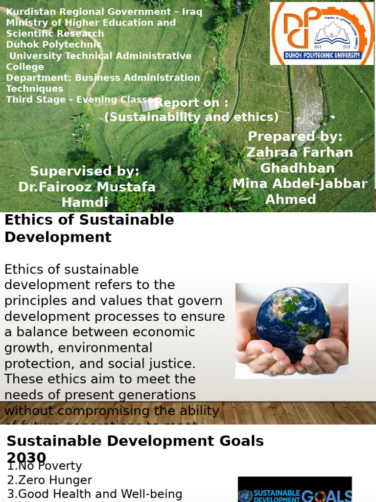 Ethics of Sustainable Development Report | PDF | Sustainability ...