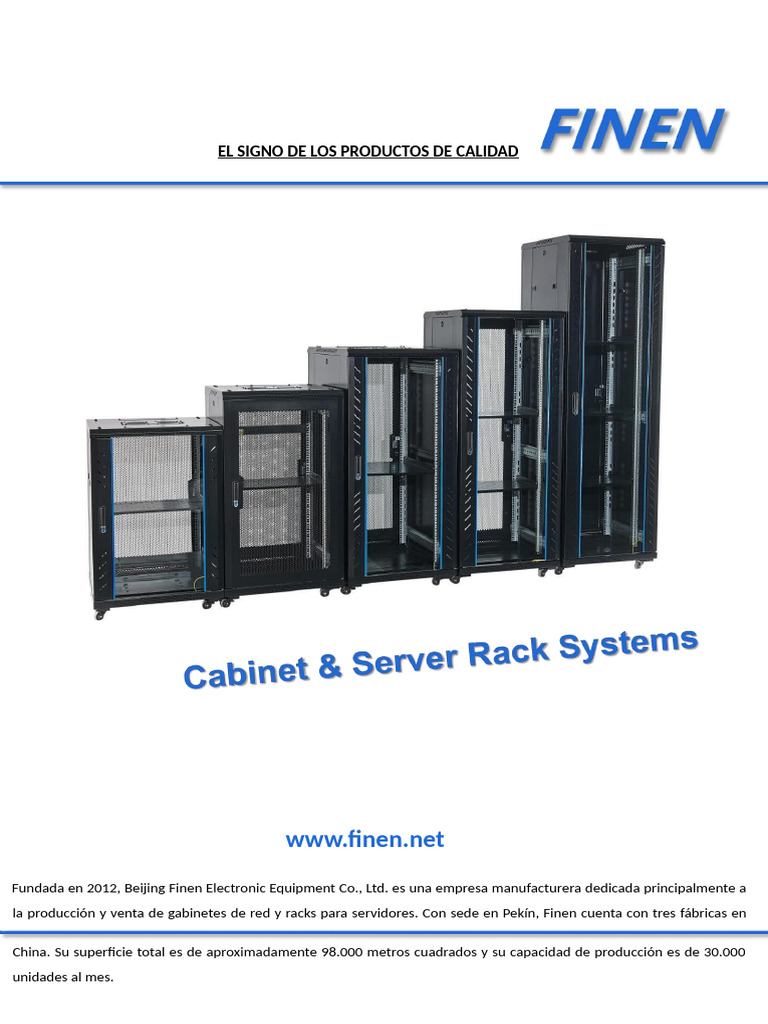 Gabinetes de Red y Racks Finen | PDF