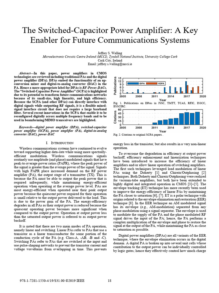 Switched-Capacitor Power Amplifier Insights | PDF | Amplifier | Capacitor