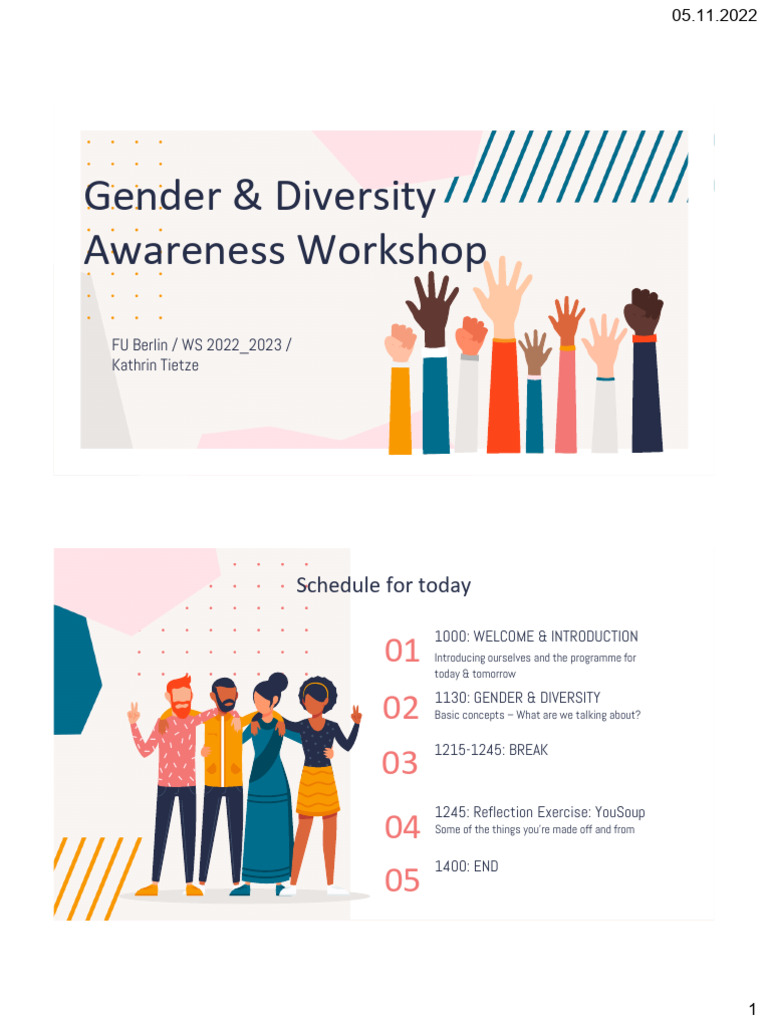 Gender Diversity Training 30344 1 | PDF | Social Psychology | Psychology