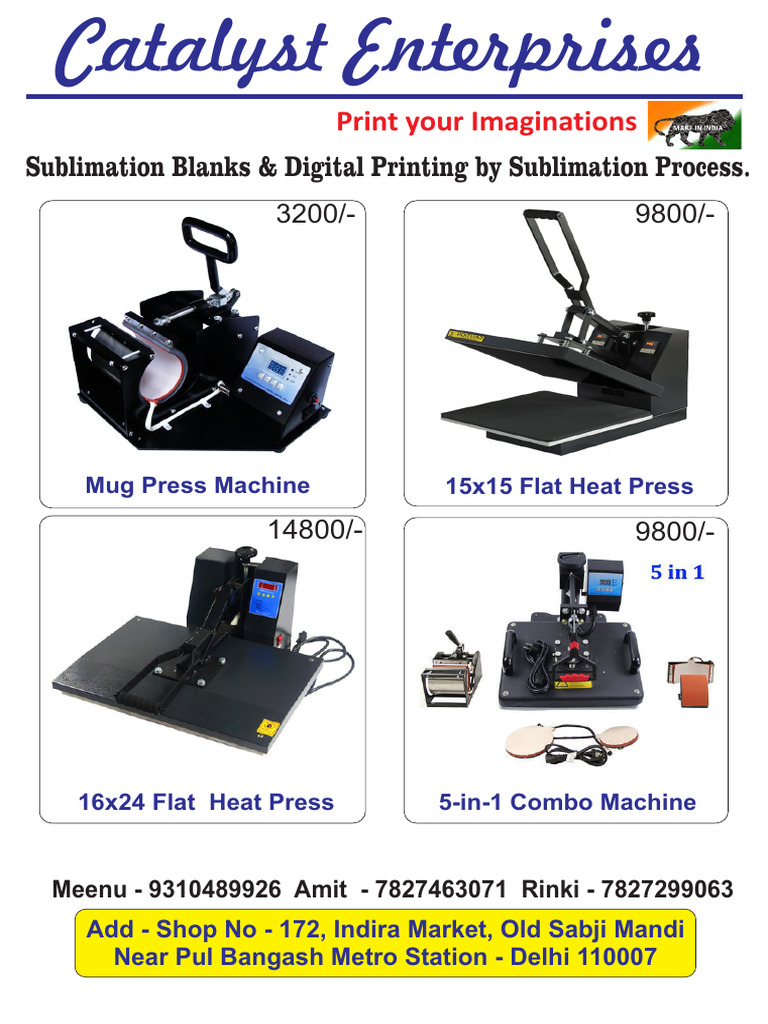 Sublimation Printing Machines & Supplies | PDF | Coating | T Shirt