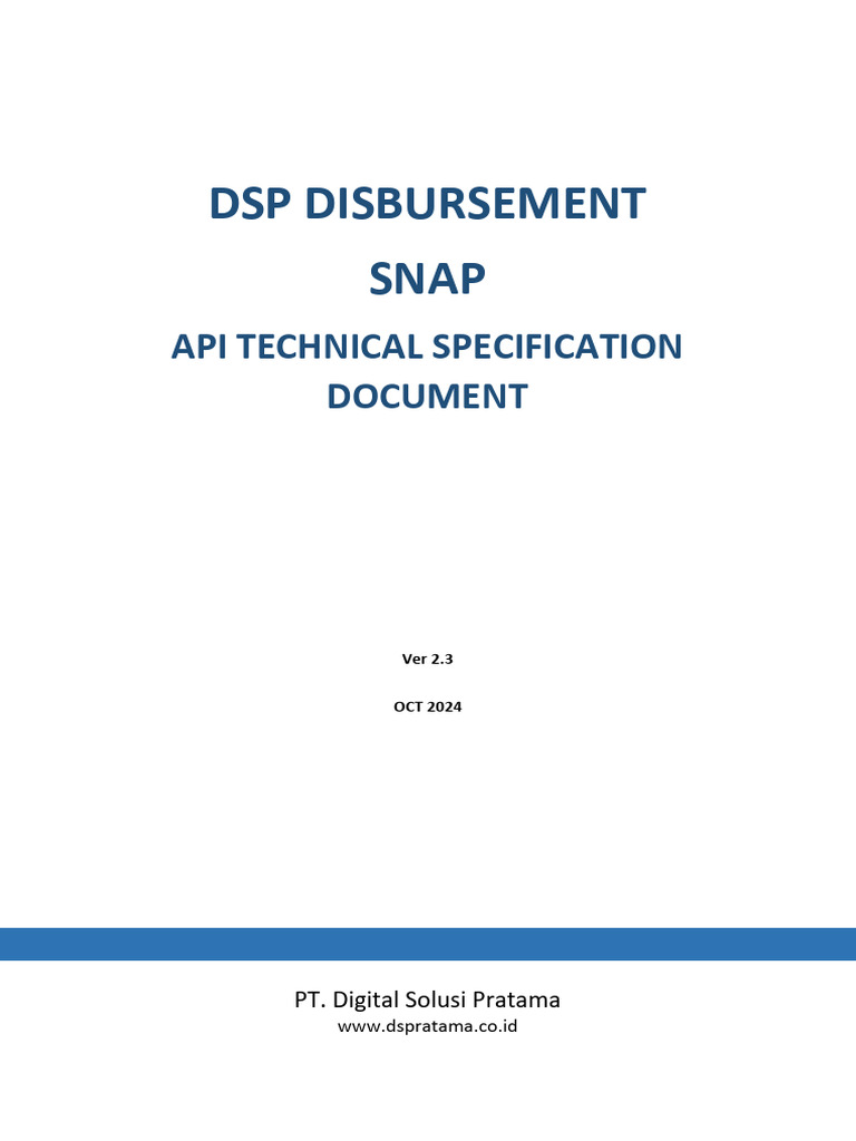 DSP Disbursement API Spec v2.3 | PDF | Credit Card | Specification ...