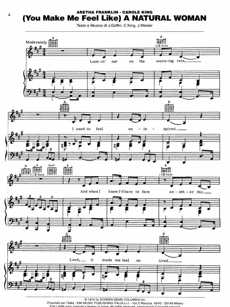 "You Make Me Feel Like A Natural Woman Lyrics" | PDF | Song Recordings ...