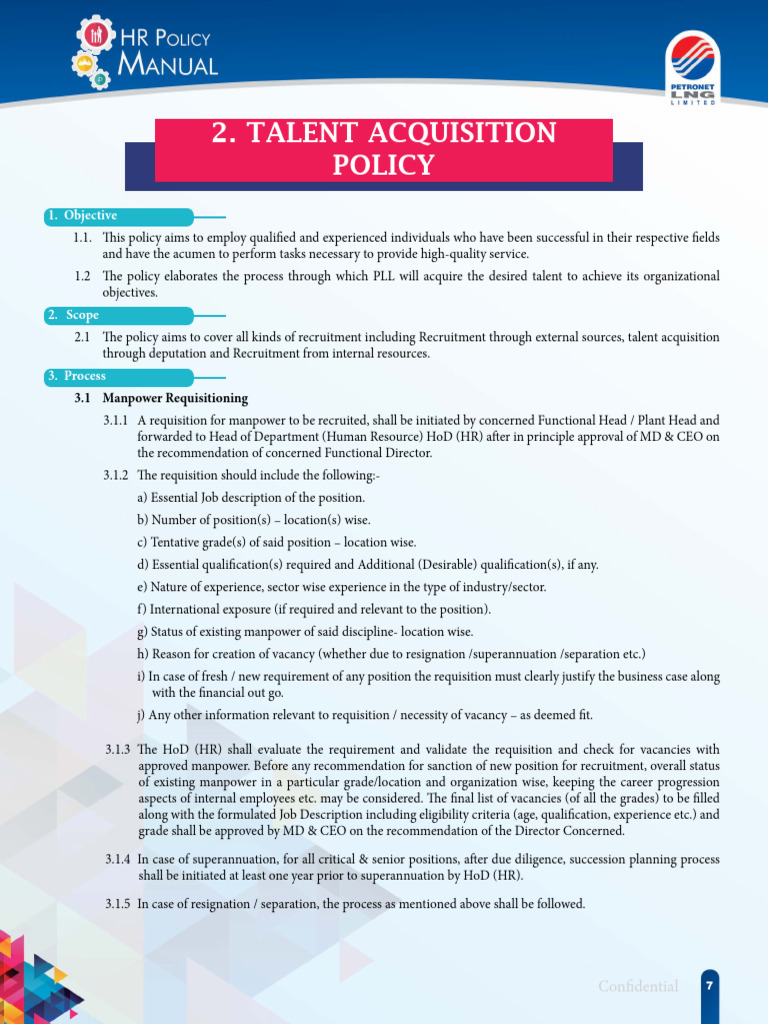 Talent Acquisition Policy Overview | PDF | Human Resources | Recruitment