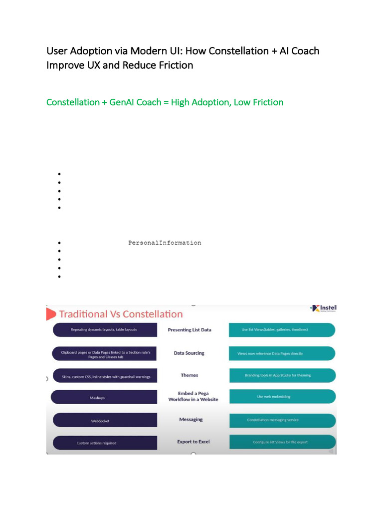 User Adoption Via Modern UI How Constellation + AI Coach Improve UX and ...