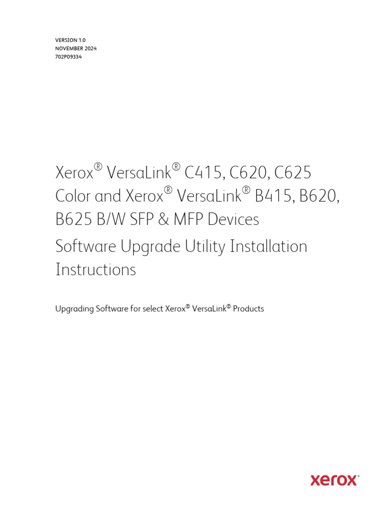Xerox VersaLink Software Upgrade Guide | PDF | Computer File | Web Server