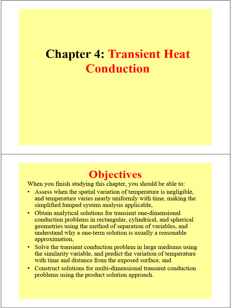 Transient Heat Conduction Analysis | PDF | Thermal Conduction ...