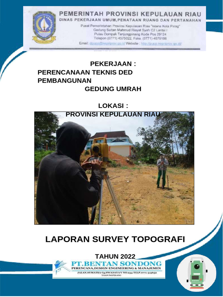 Laporan Topografi Gedung Umrah Riau | PDF