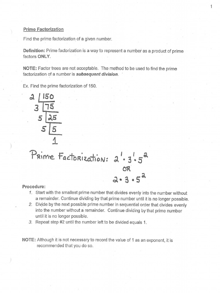 Prime Factorization GCF LCM Word Problems Packet 2015 | PDF