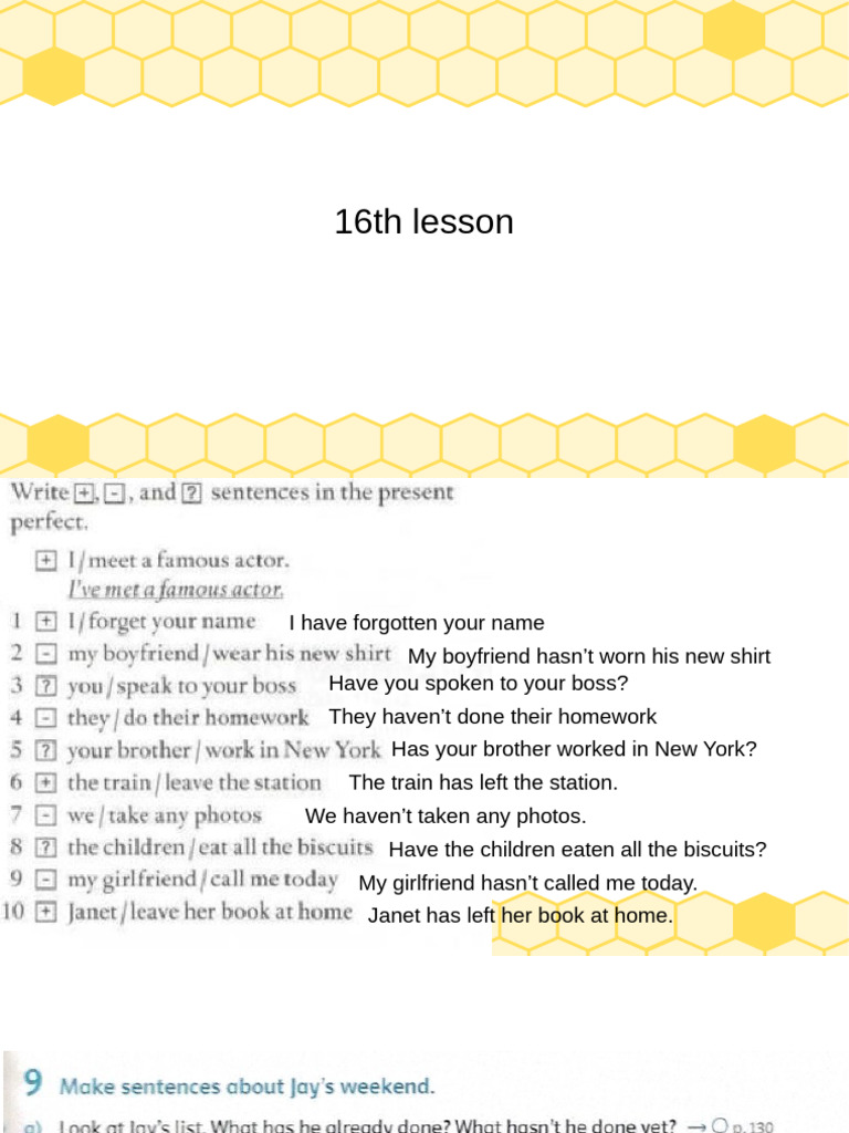 16th Lesson- Dominik | PDF