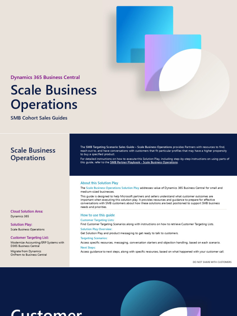 SMB Sales Guide for Dynamics 365 | PDF | Cloud Computing | Microsoft ...