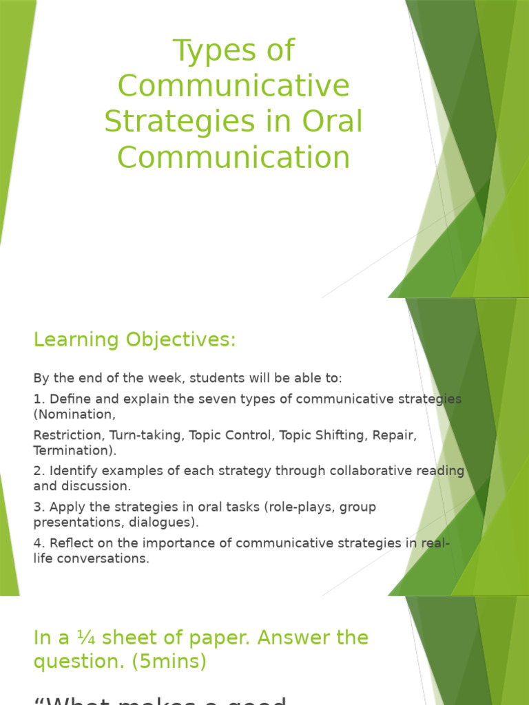 Communicative Strategies in Conversation | PDF | Nonverbal ...