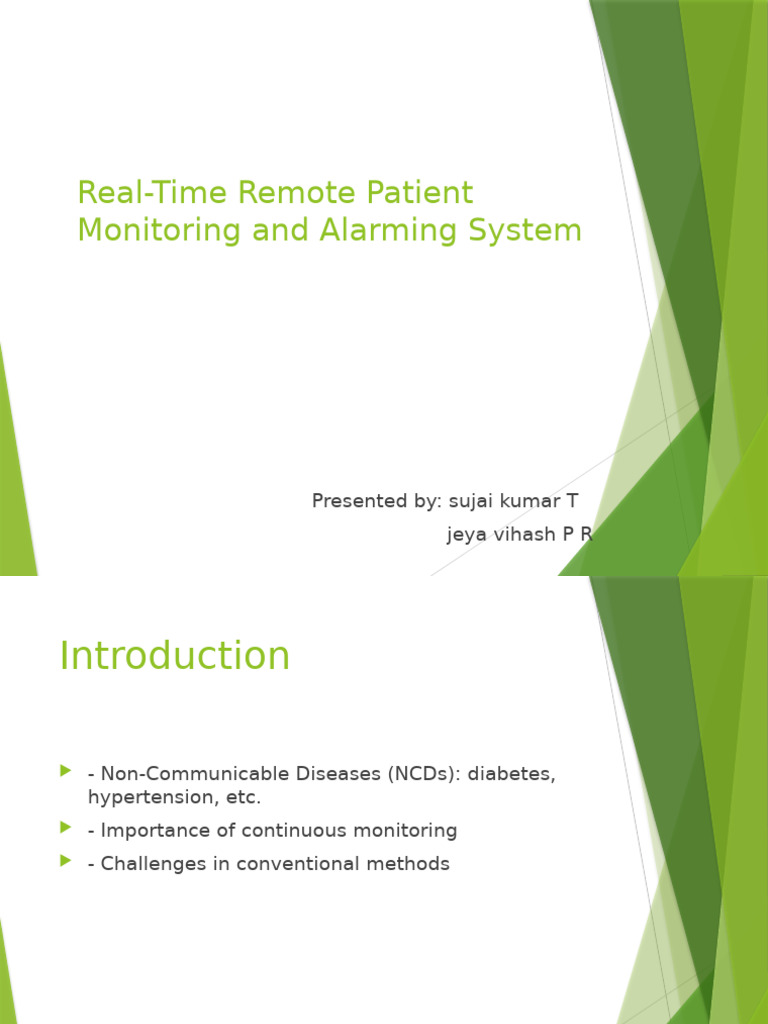 Remote Patient Monitoring Full Presentation | PDF