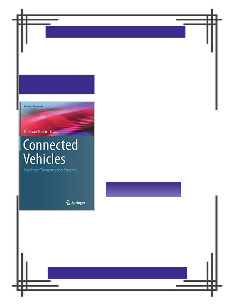Connected Vehicles Intelligent Transportation Systems 1st Edition ...
