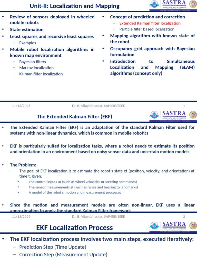 EKF Localization in Mobile Robotics | PDF | Kalman Filter | Algorithms