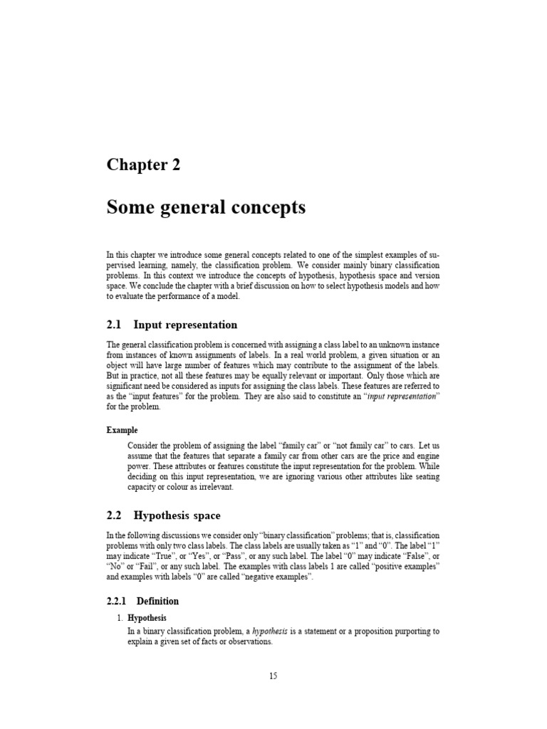 Binary Classification Concepts Explained | PDF | Hypothesis ...