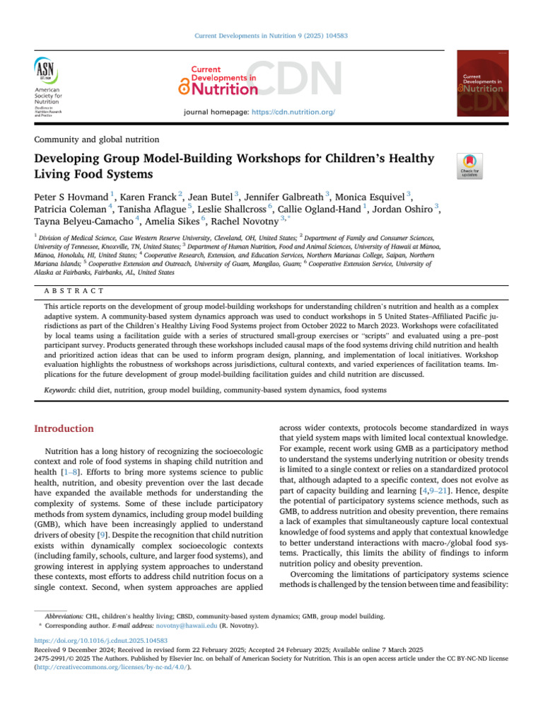 Artikel - Developing Group Model-Building Workshops For Children's ...