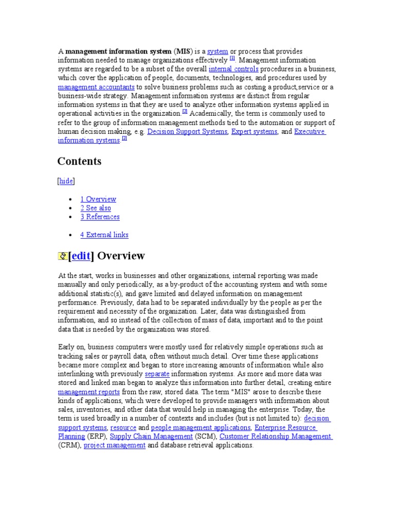 Management Information System GTU MBA Mis | PDF | Business