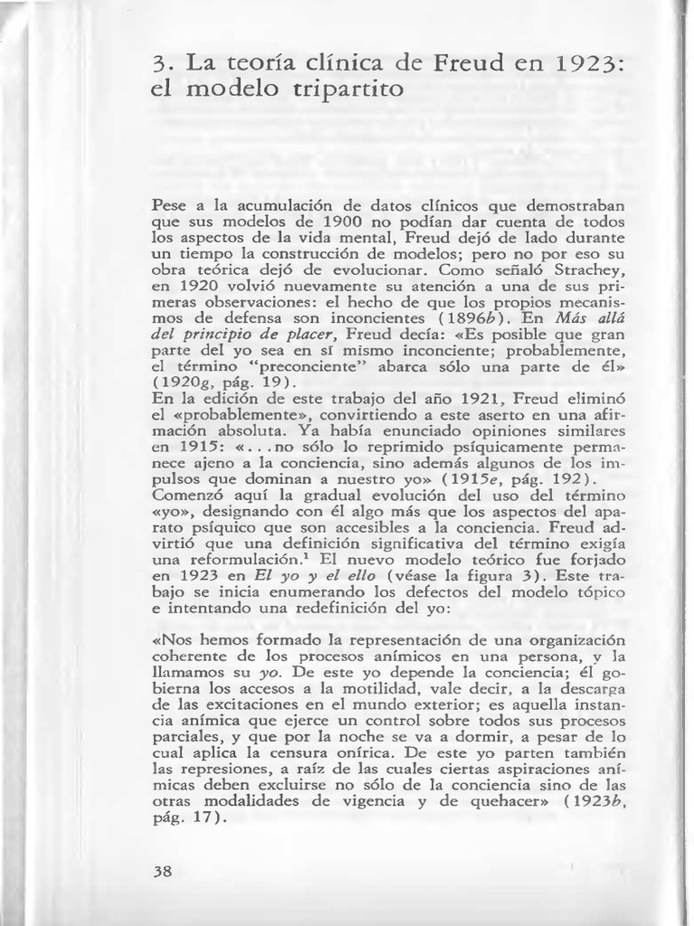 Modelo tripartito de Freud en 1923 | PDF | Mente inconsciente | Sicología