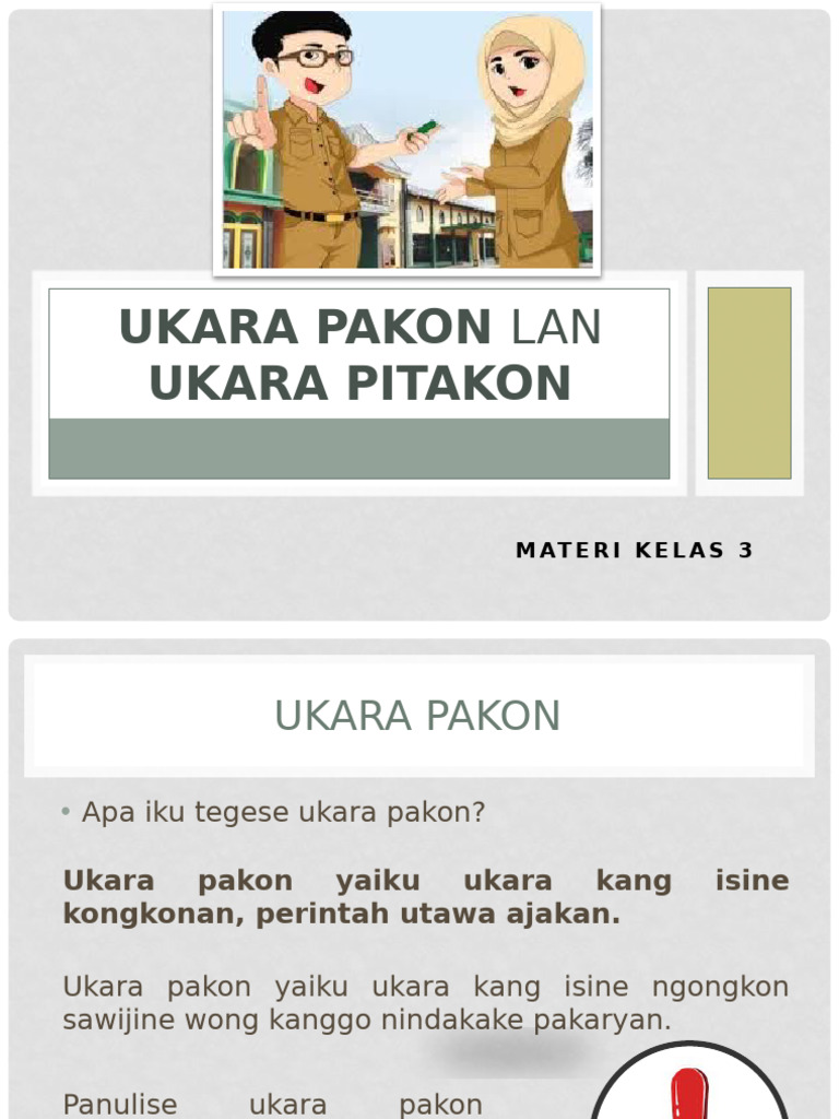 Ukara Pakon dan Pitakon Kelas 3 | PDF