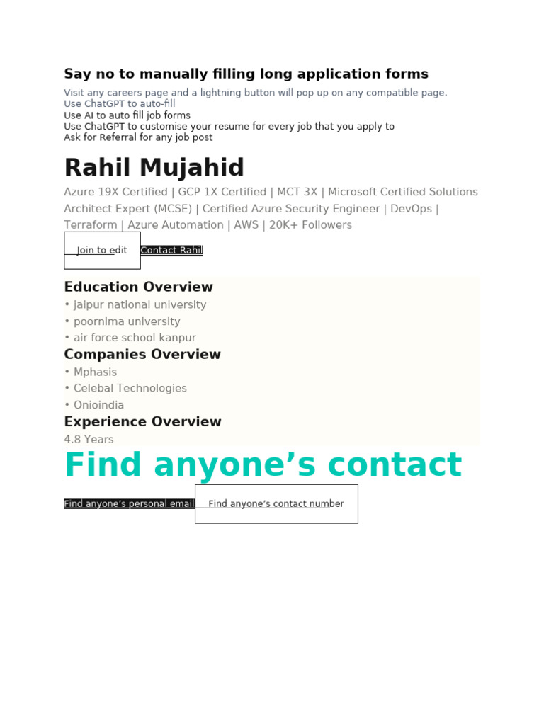 Auto-Fill Job Applications with AI | PDF
