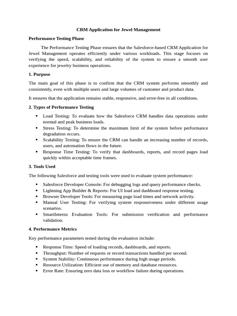 performance testing phase | PDF | Software Testing | Computing