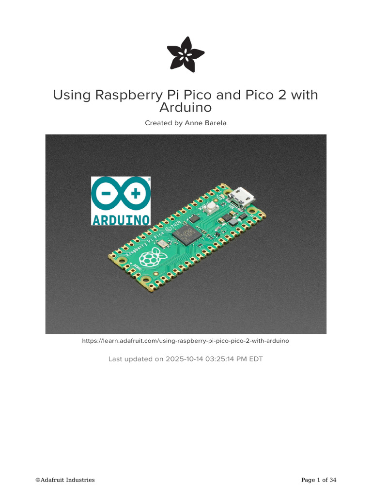 Using Raspberry Pi Pico Pico 2 With Arduino | PDF | Arduino | Raspberry Pi