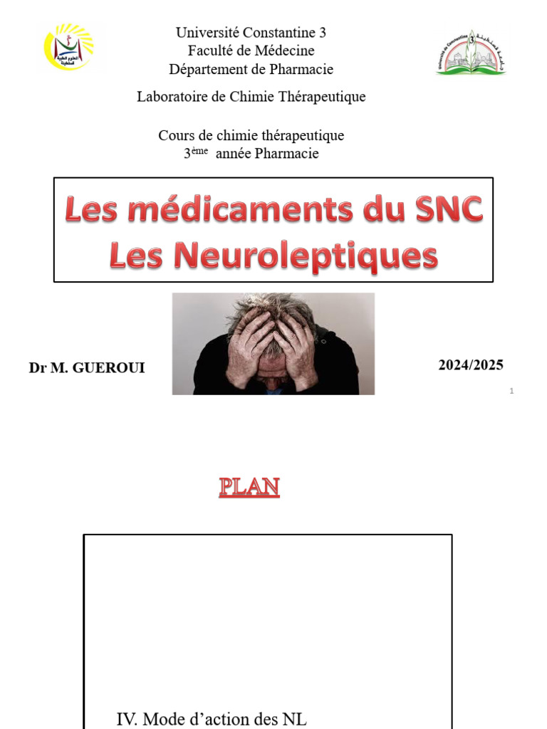 Neuroleptiques : Définitions et Classification | PDF | Psychose ...