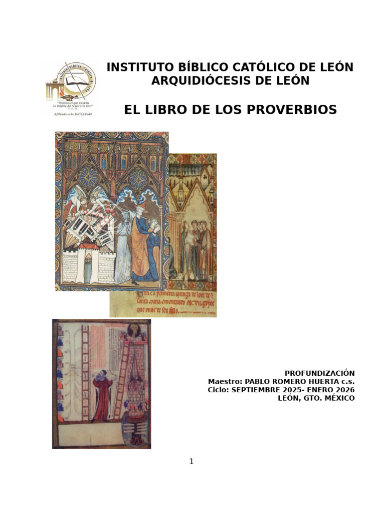 El Libro de Los Proverbios | PDF | Libro de proverbios | Sabiduría