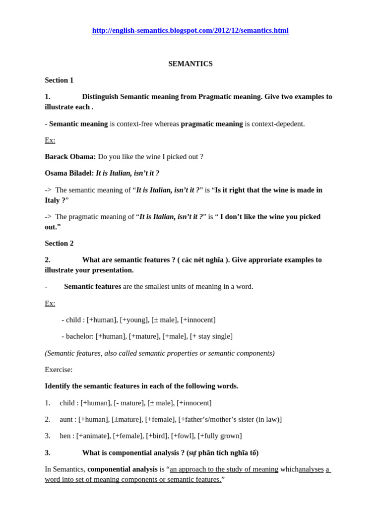 Understanding Semantics and Meaning | PDF | Linguistics | Semantics