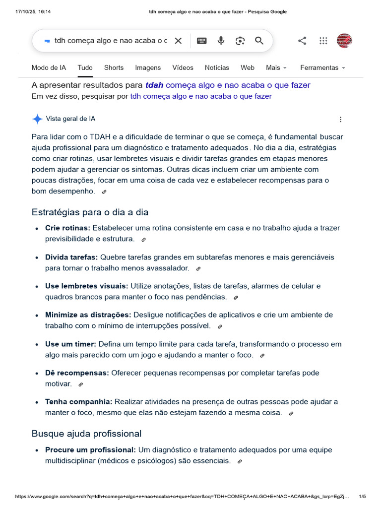 Dicas para Terminar Tarefas com TDAH | PDF | Transtorno de déficit de ...