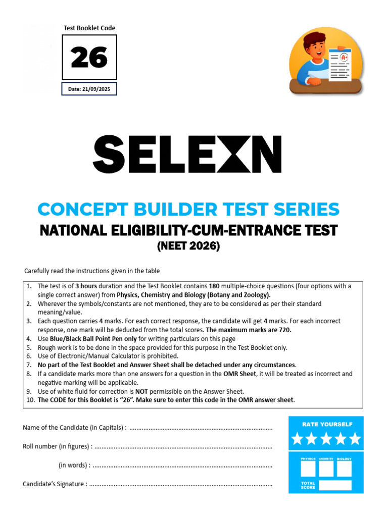 NEET 2026 Concept Builder Test Code | PDF | Force | Physical Sciences