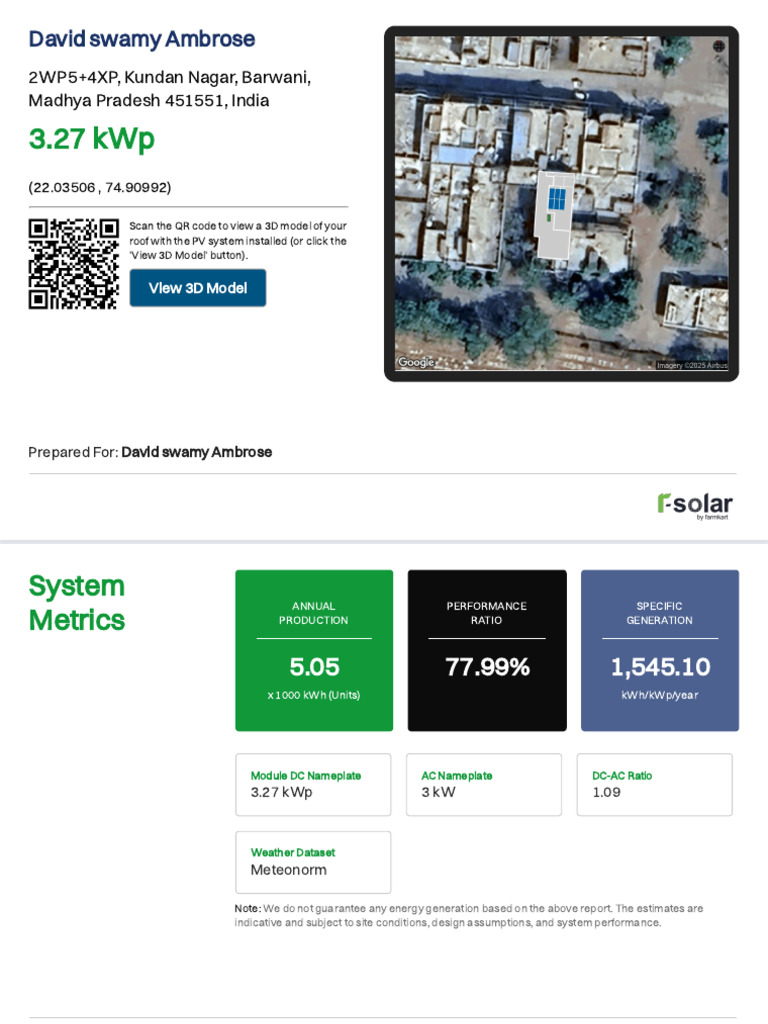 Solar System Performance Report | PDF