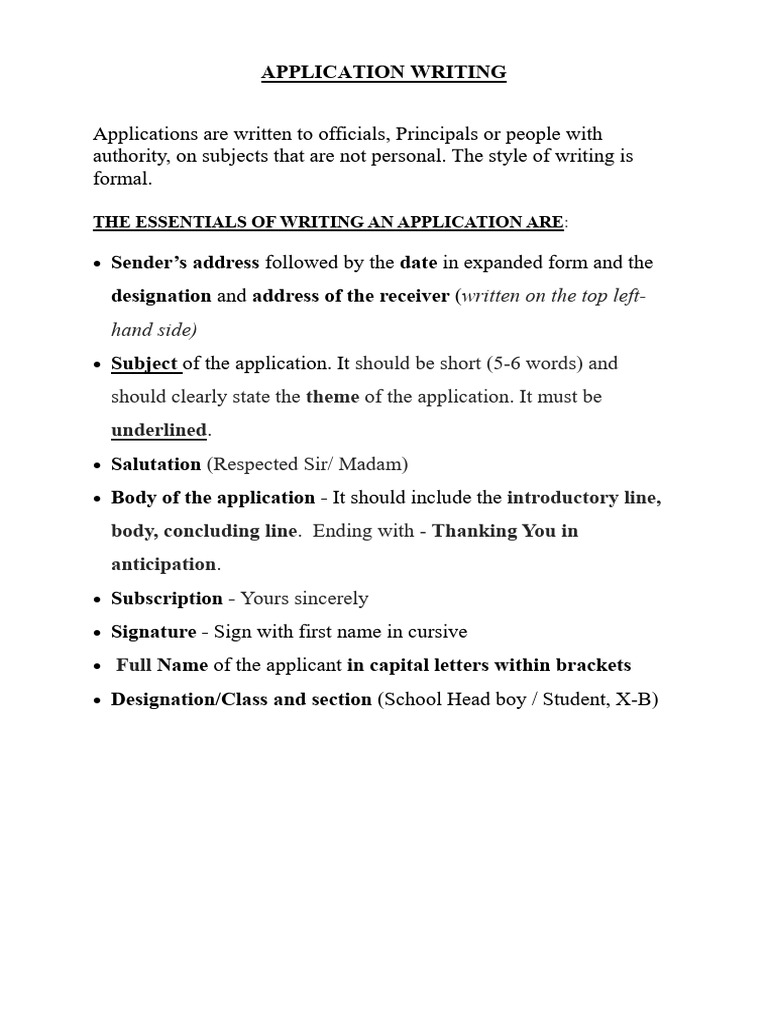 @Application Writing | PDF