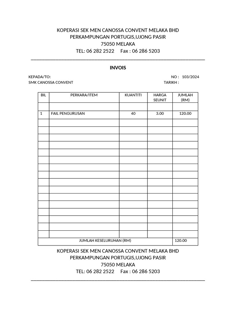 03 Sebut Harga Ofis Fail 2024 | PDF