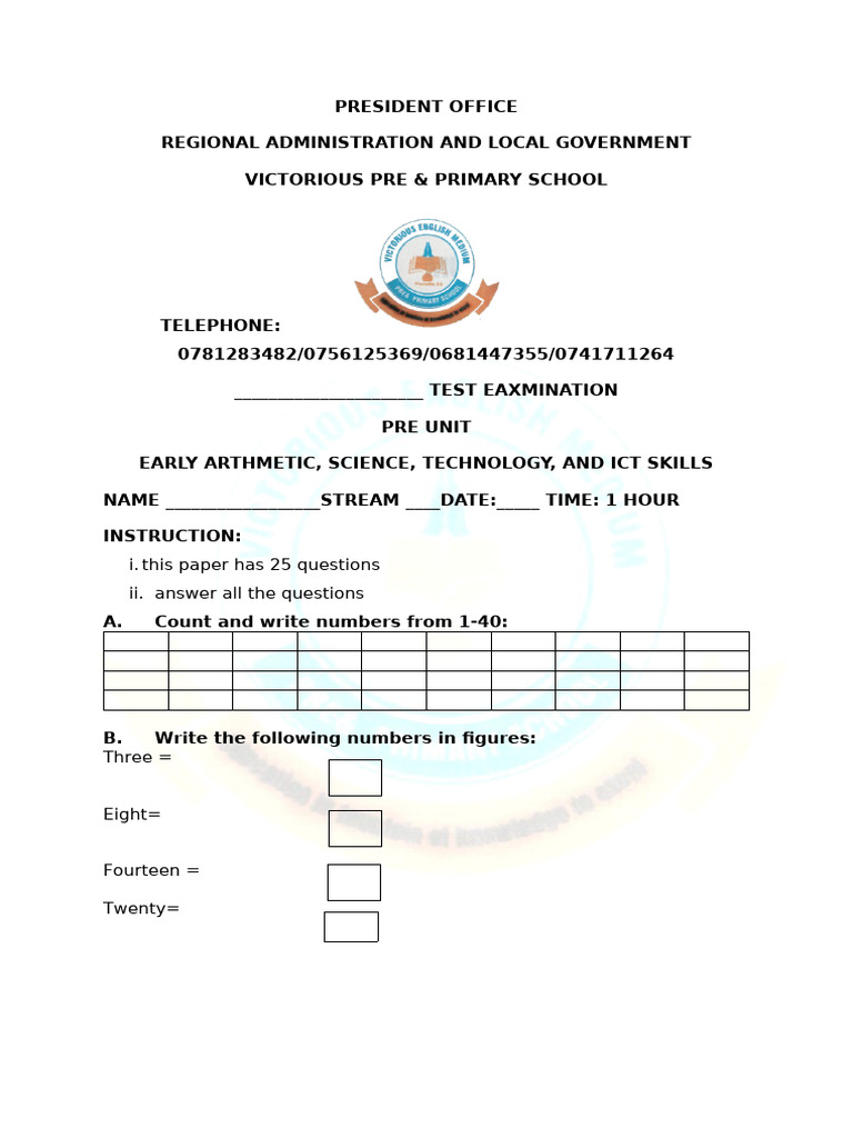 Early Arthmetic, Science, Technology, and Ict Skills+ | PDF