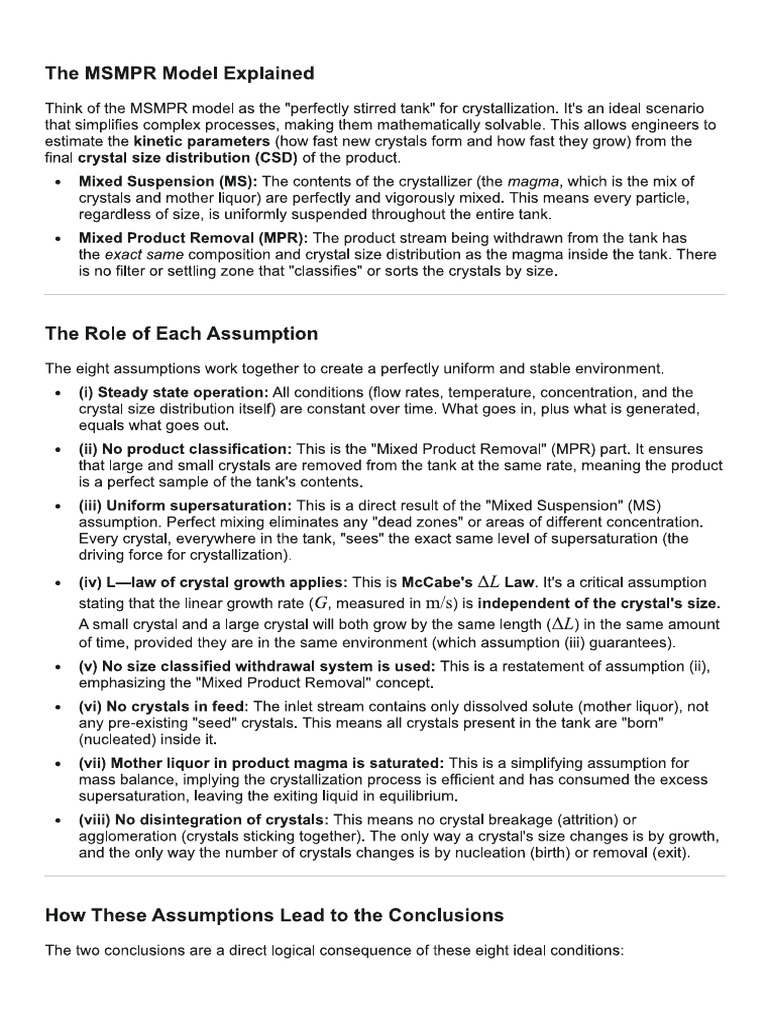 MSMPR Explained | PDF