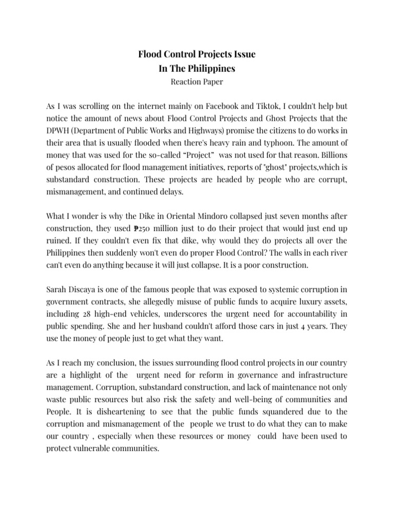 Philippines Flood Control Corruption Issues | PDF