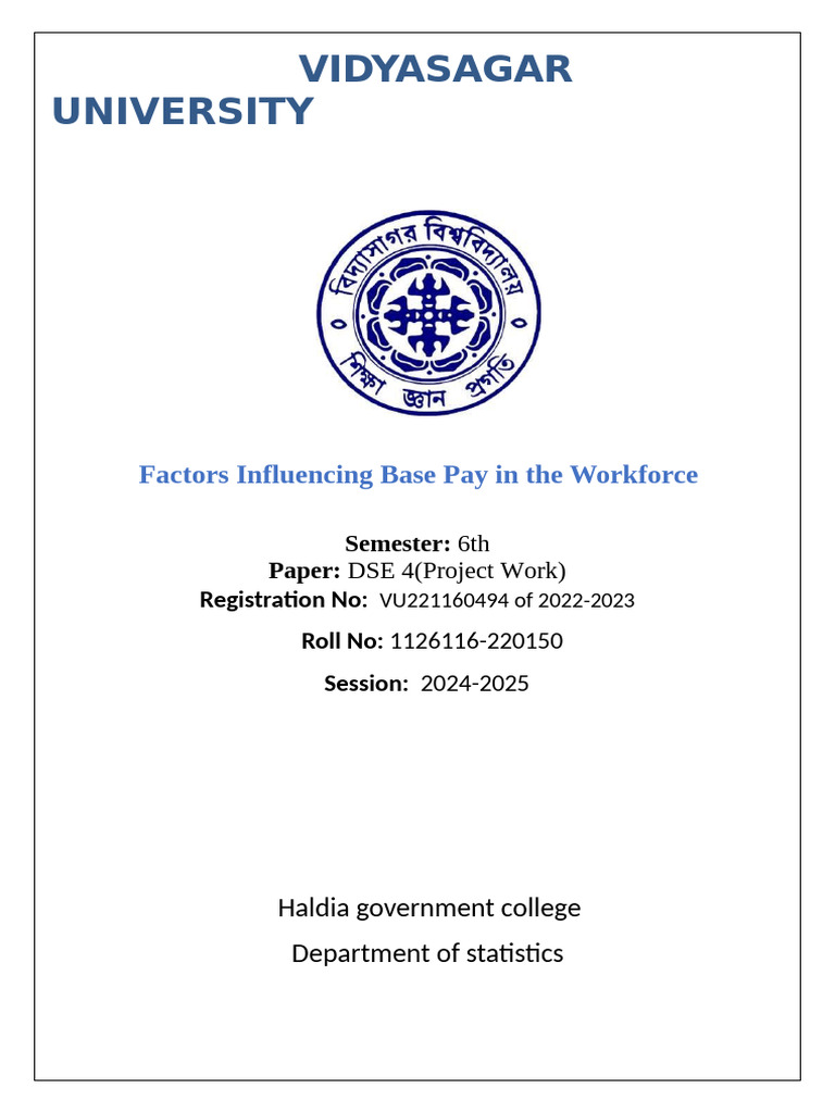 Factors Affecting Workforce Base Pay | PDF | Dependent And Independent ...